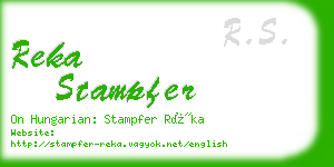 reka stampfer business card